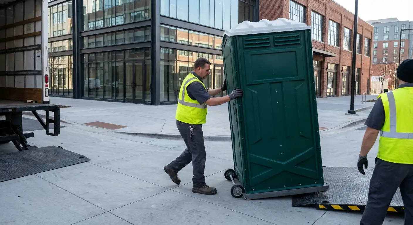 Portable restroom services in Arlington Arts District
