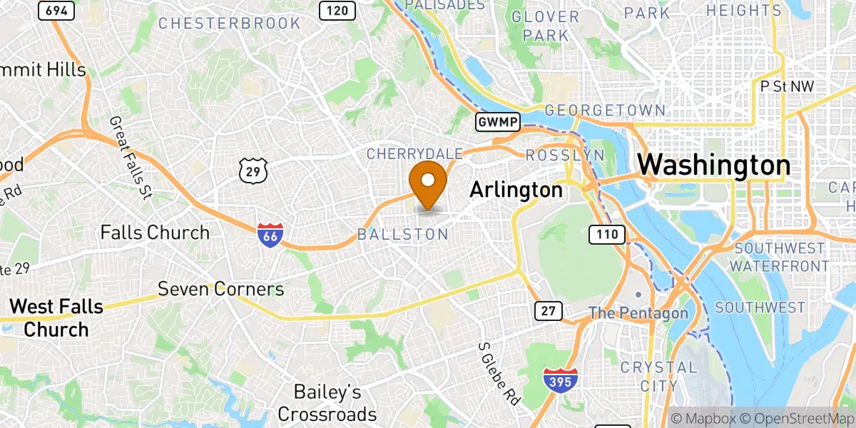neighborhood map in Arlington, VA