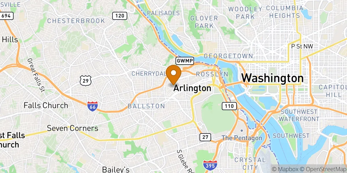 neighborhood map in Arlington, VA