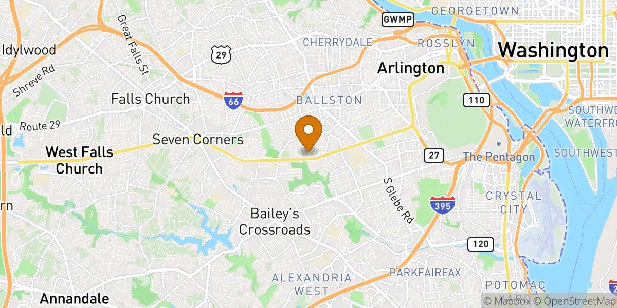 neighborhood map in Arlington, VA