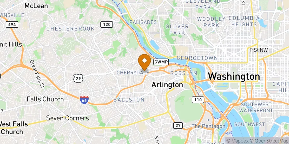 neighborhood map in Arlington, VA