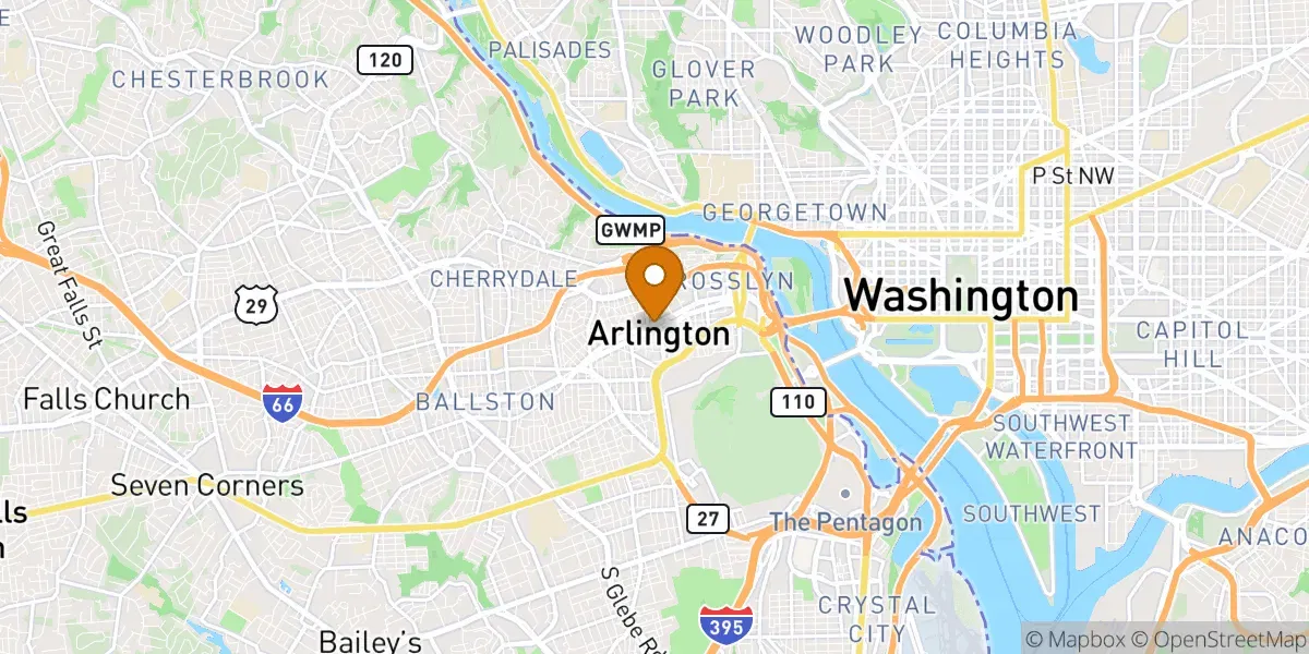 neighborhood map in Arlington, VA