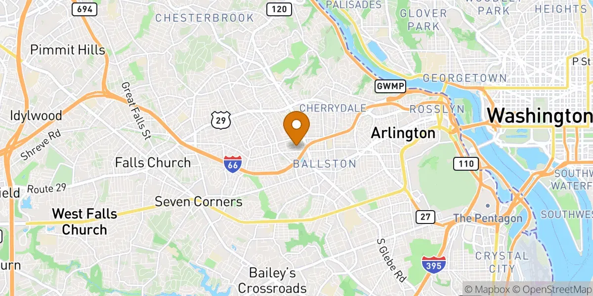 neighborhood map in Arlington, VA